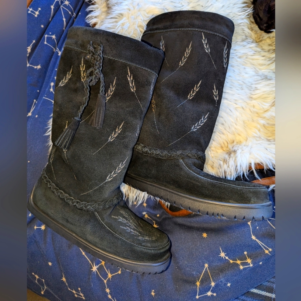 Manitoba Mukluks size 8 Black Waterproof Boots s